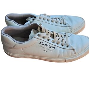 All Saints Mens Underground Leather Low Top Sneakers Size 42